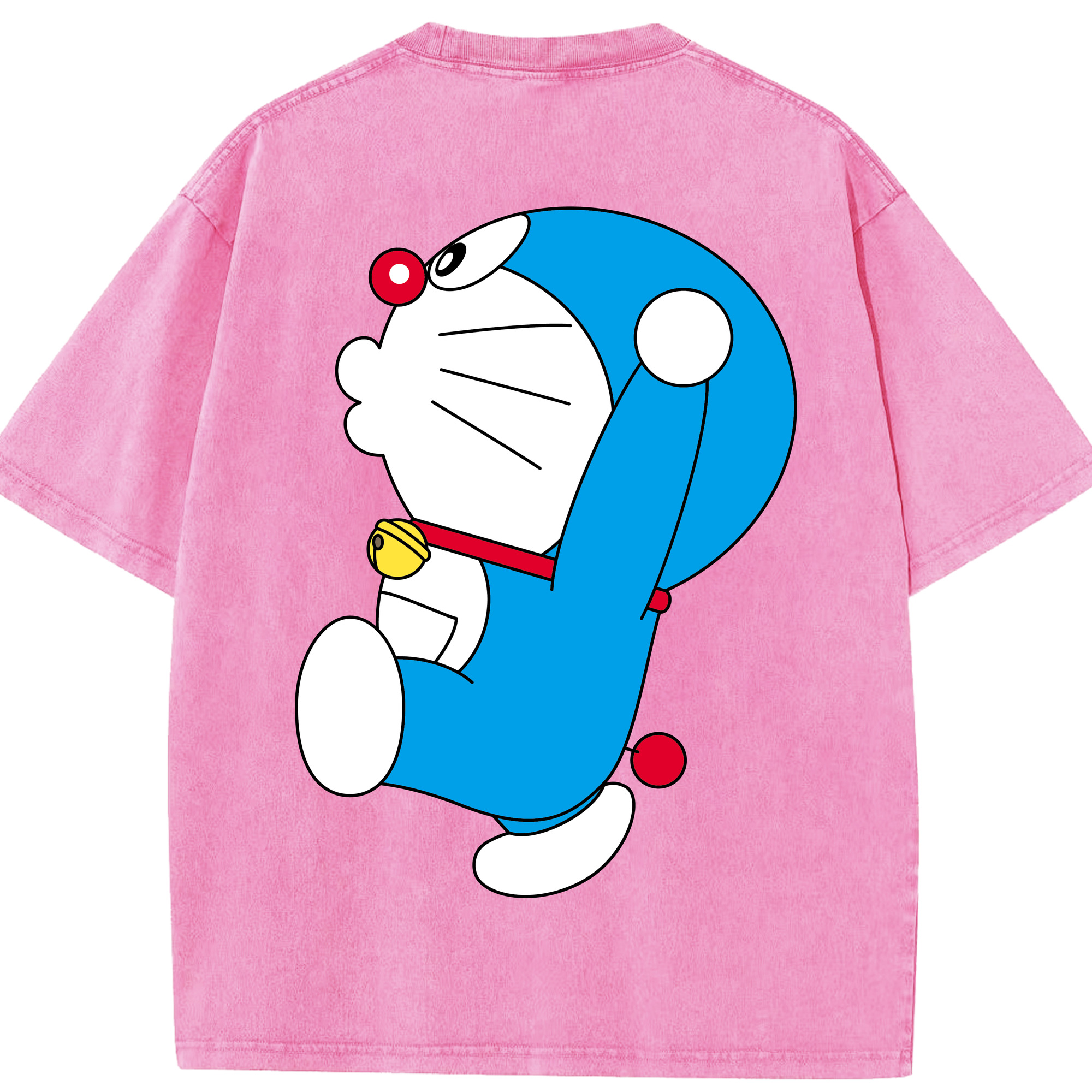 （画像用） ドラえもん Doraemon 綿100% ヴィンテージ風 半袖Tシャツ（背面プリント）